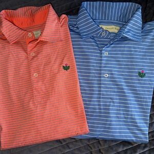 Men's Striped Polo Shirt Bundle - Blue and Orange